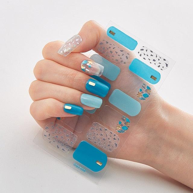 New Year Patterned Nail Decor Nail Polish Nail Art Stickers Full Beauty Sticker for Nails Nail Accessorie Christmas Nail Sticker 3D Nail Art Stickers Decal Slider Template Diy Nail Tool Decorations Nail Art Design Self Adhesive Luxury Designer Nail Sticke