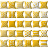 New Yellow Cushion Cases Modern Fashion Abstract Art Decorative Modern Pillow Covers Beautiful Pattern Square Pillow Case Sofa Car Couch Decorative Cover For Pillows 45x45CM