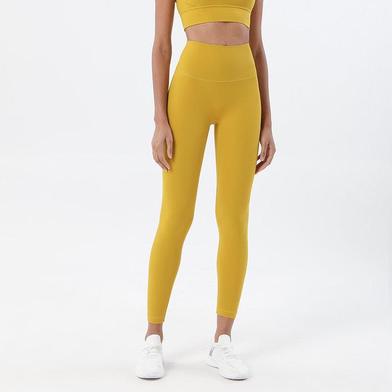 New Yoga Pants Women Leggings Fitness Girl Soft Pants Tight High Waist Women's Sports Pants Yoga Pants Leggings Workout Pants With Pocket Stretchable Sports Fitness Running Pants For Women & Girls