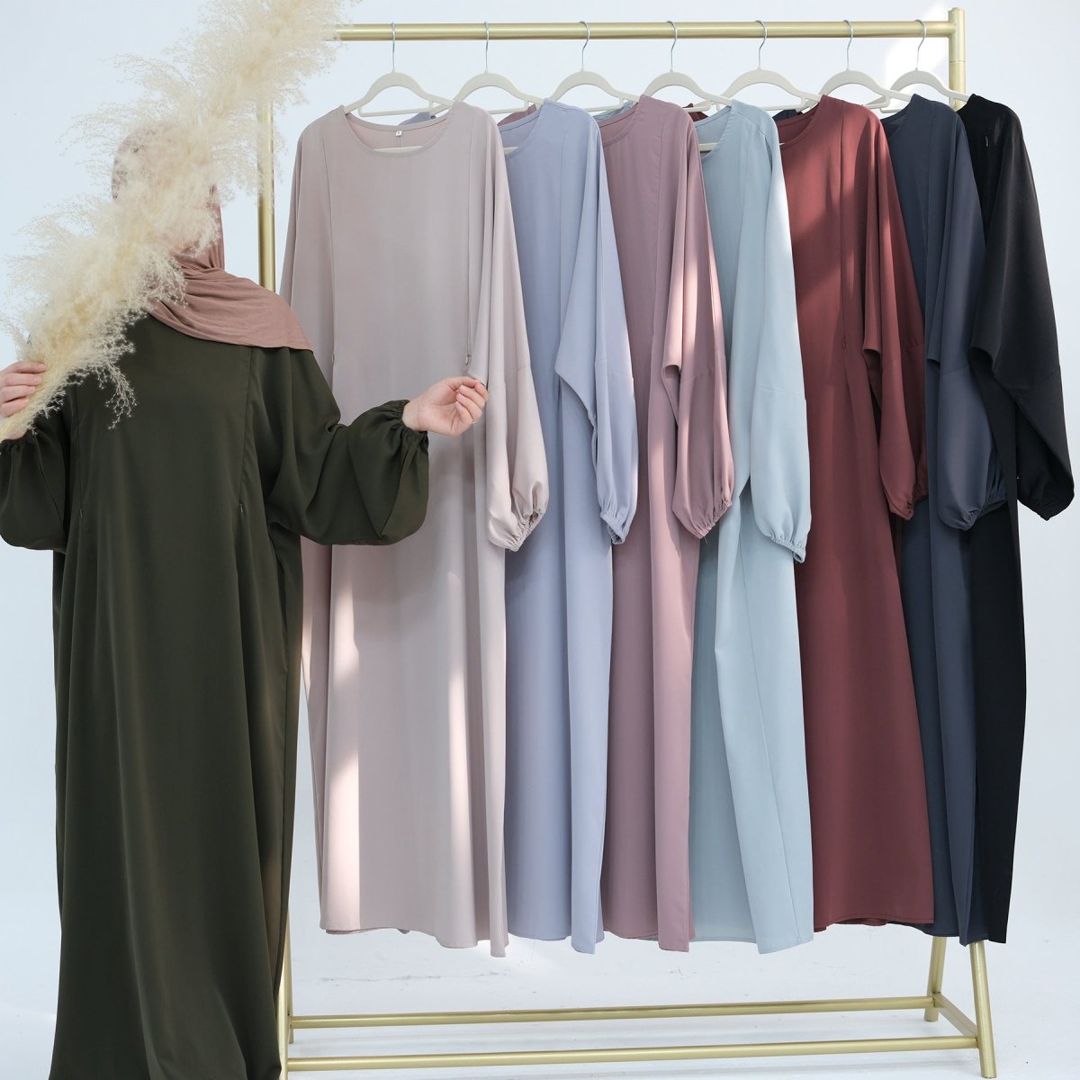 Nida Fabric Nursing Abaya(MA387)