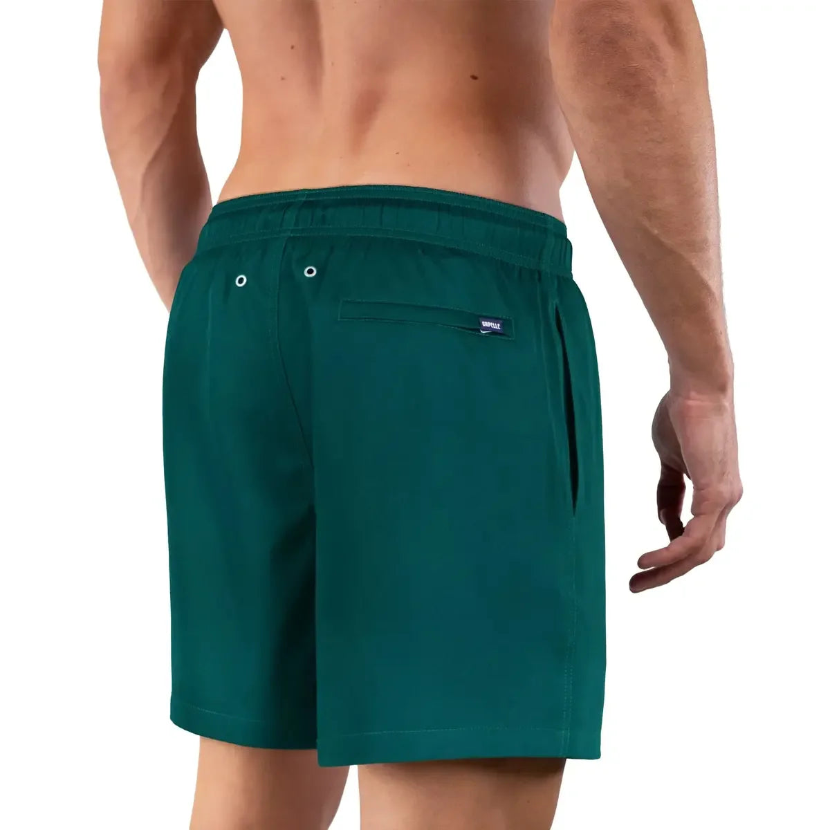 Men’s Premium Compression-Lined Hybrid Shorts – Night Green