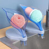 Non-slip leaf Shape Soap Box Bathroom Soap Holder Dish Storage Plate Tray Soap Holder Case Kitchen Supplies Bathroom Accessories Soap Dishes Sponge Container with Suction Cup Leaf Shape Self Draining for Bathroom Kitchen Sink