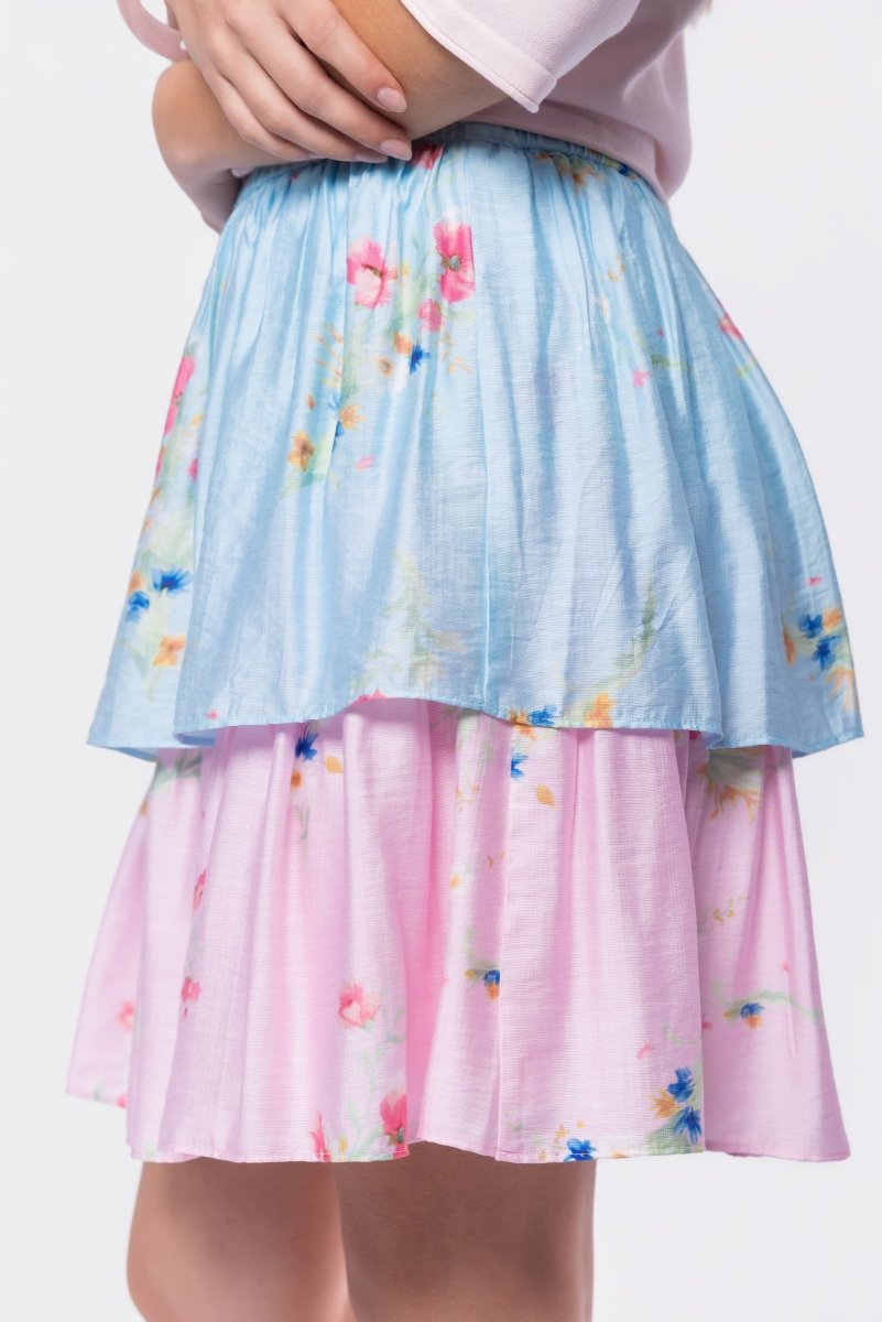 Nora Skirt 20" (Blue Pink)