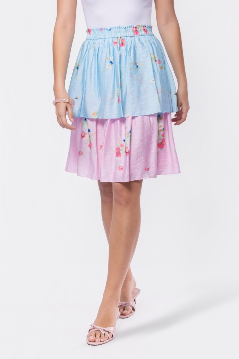 Nora Skirt 23" (Blue Pink)