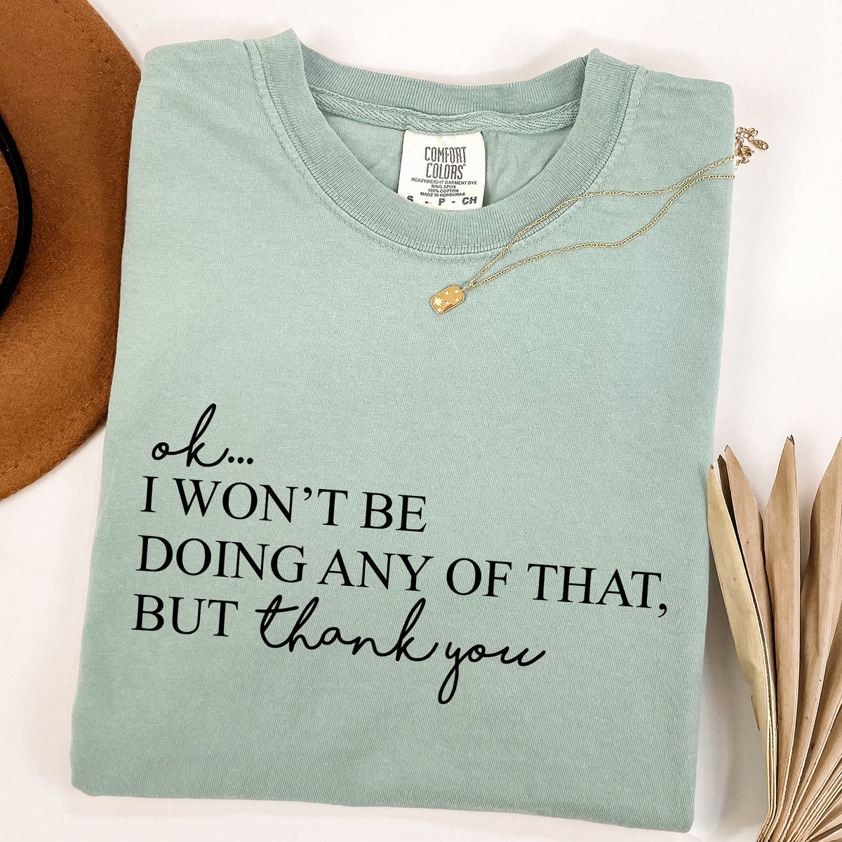 Ok I Won't Be Doing Any Of That But Thank You Schitts Alexis David Comfort Colors Tee