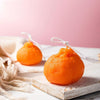 Orange Shaped Scented Candle Fruit Soy Wax Candle Smokeless Oil Aromatherapy Candle Cool Candles Shaped Candles Novelty Candle for Wedding Holiday Birthday Party Decor Aesthetic Candles for Women with Flower Fragrance