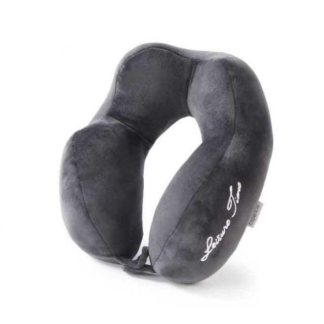 Outdoor Neck Support Pillow Headrest Travel Folding Slow Rebound Journey Trip Cushion Memory Foam Travel Pillow Neck Pillow, Ideal for Airplane Travel Comfortable Lightweight Improved Support Design Machine Washable Cover Must Have Travel Accessories