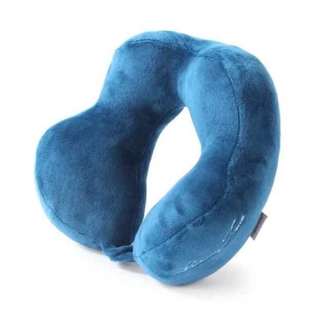Outdoor Neck Support Pillow Headrest Travel Folding Slow Rebound Journey Trip Cushion Memory Foam Travel Pillow Neck Pillow, Ideal for Airplane Travel Comfortable Lightweight Improved Support Design Machine Washable Cover Must Have Travel Accessories