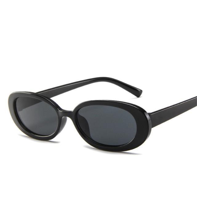 Oval Sunglasses For Women Retro Designer Glasses For  Women/Men Small Eyewear For Women Tiny Small 90s Sunglasses Women Polarized Retro Oval Sunglasses Tinted Glasses