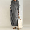 Oversized Hooded Zip-Up Maxi Dress | Fleece Robe Abaya (MS163)