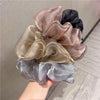 Oversized Scrunchies Organza Hair Ties Elastic Hair Band Women Girs Ponytail Holder Fashion Hair Ropes Ponytail Holder Hair Tie Ponytail Holder Accessories for Women Girls