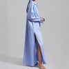 Oversized Shirt Dress with Side Slits(MS332)