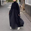 Oversized Turtleneck Maxi Dress | Bubble Sleeve Sweater Dress(MS180)