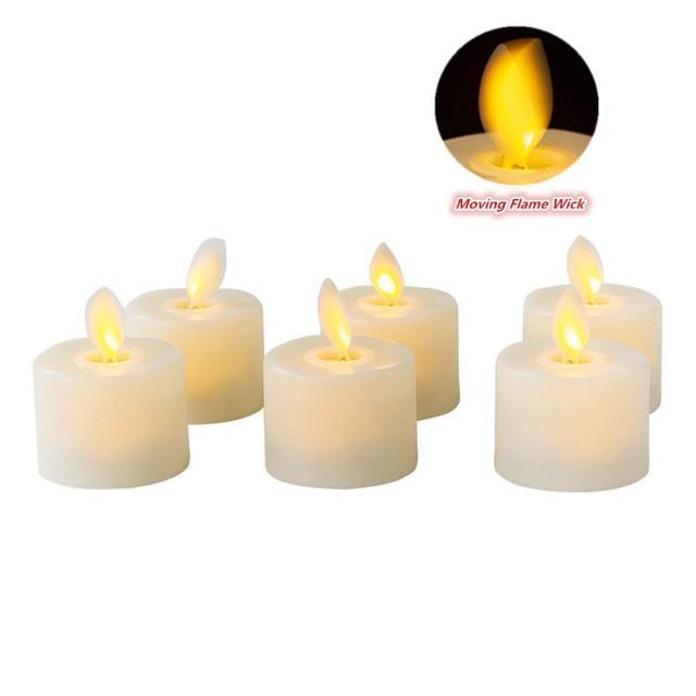 Pack of 6 or 12 Remote or Not Remote Flameless Battery Candles Realistic and Bright Flickering Bulb Battery Operated Flameless LED Tea Light Ideal for Parties Weddings Birthdays Hollween Gift Realistic and Bright Flickering Fake Dancing Flame Tea lights