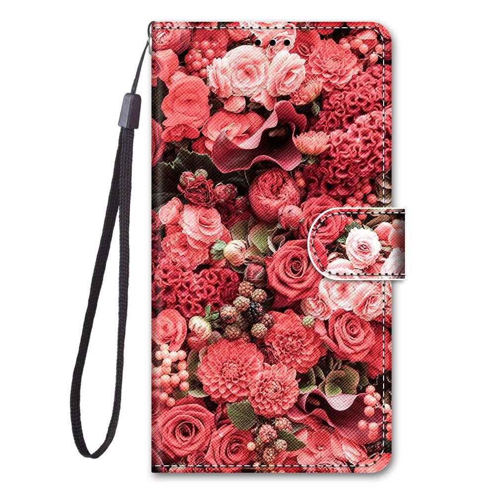 Painted Leather Flip Phone Case For Xiaomi Redmi 8 9 9A 9C 9T Redmi 10 Lion Cat Butterfly Wallet Card Holder Stand Book Cover Colorful PU Leather Wallet Flip Cover Shockproof Card Slots Holder Side Pocket Magnetic Closure Stylish Case