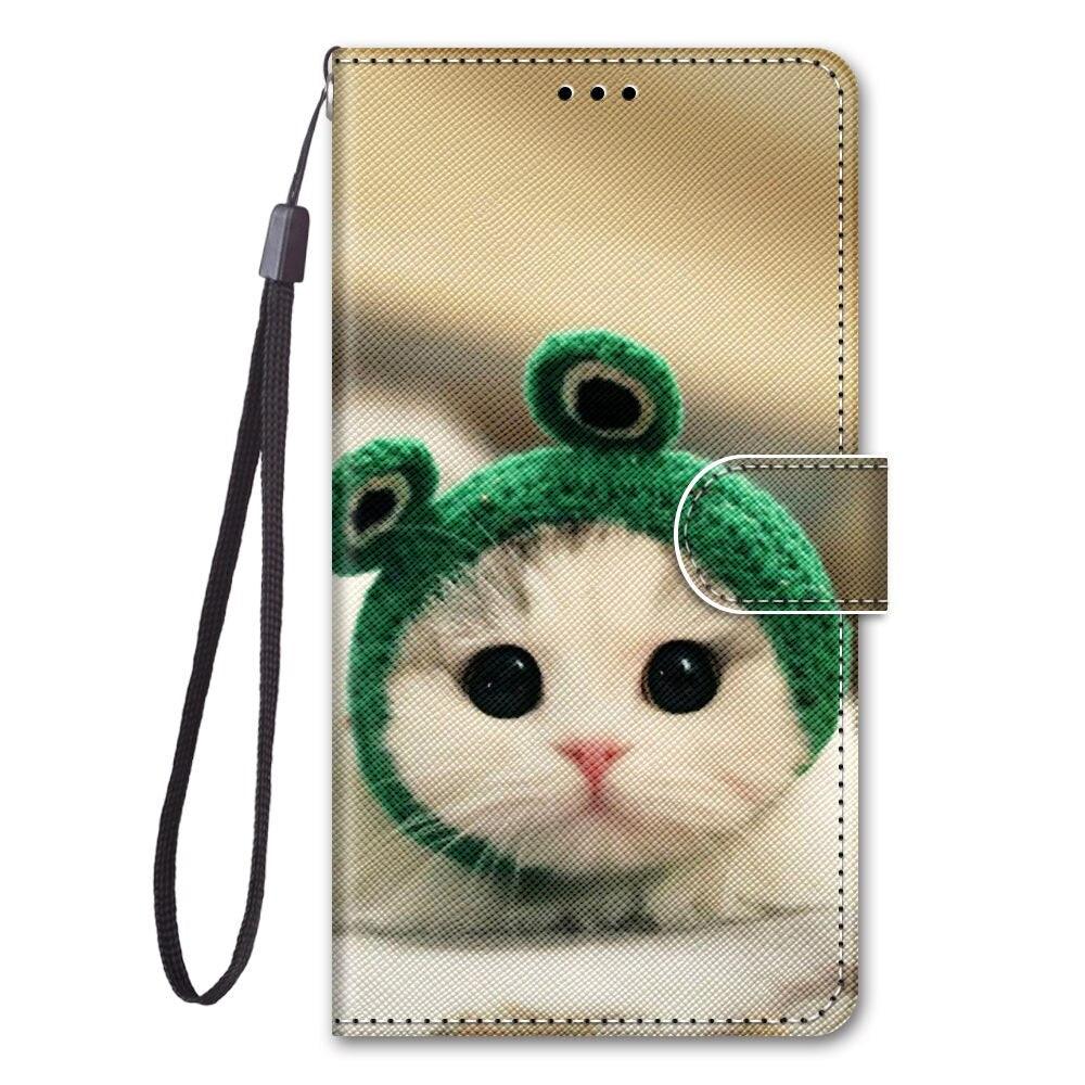 Painted Leather Flip Phone Case For Xiaomi Redmi 8 9 9A 9C 9T Redmi 10 Lion Cat Butterfly Wallet Card Holder Stand Book Cover Colorful PU Leather Wallet Flip Cover Shockproof Card Slots Holder Side Pocket Magnetic Closure Stylish Case