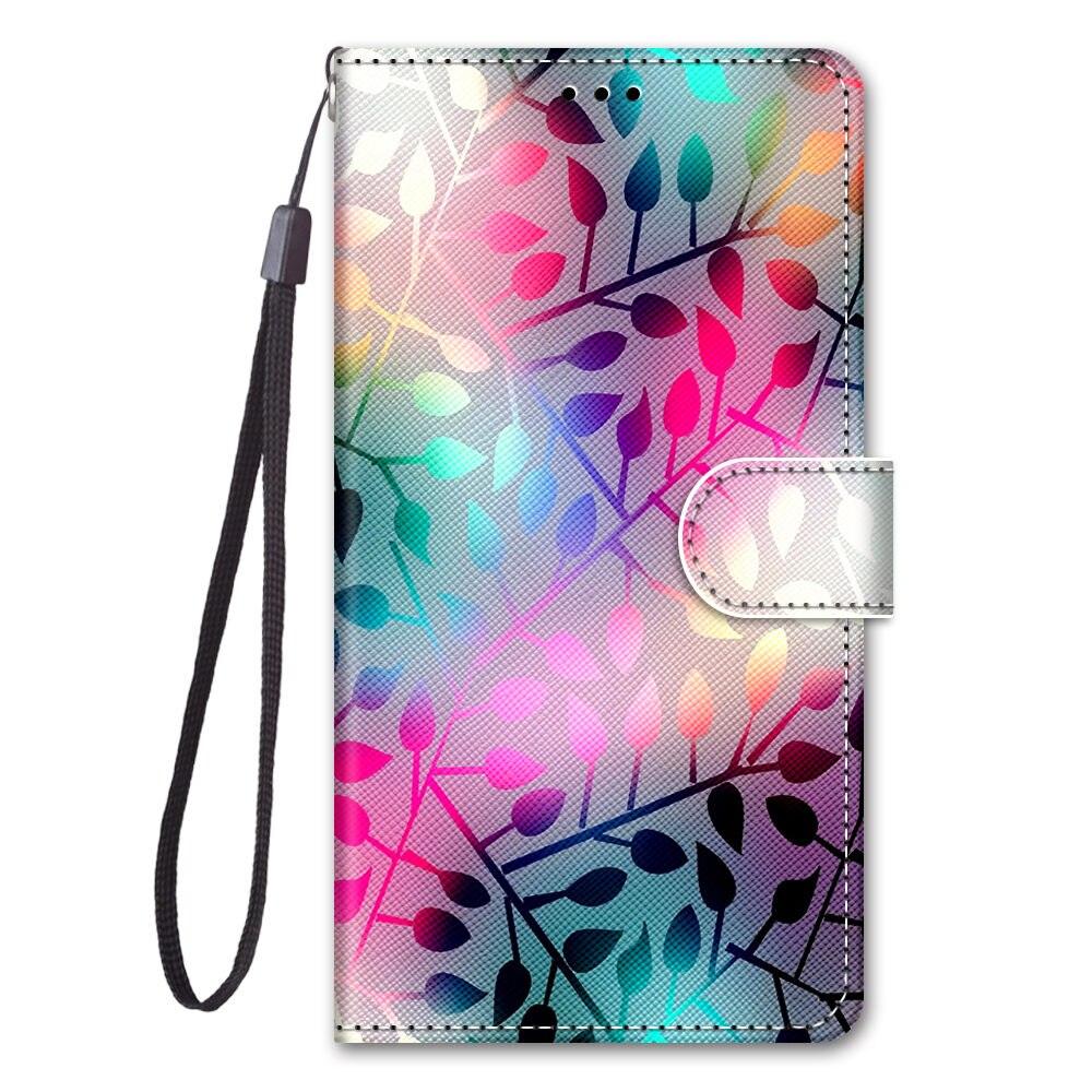 Painted Leather Flip Phone Case For Xiaomi Redmi 8 9 9A 9C 9T Redmi 10 Lion Cat Butterfly Wallet Card Holder Stand Book Cover Colorful PU Leather Wallet Flip Cover Shockproof Card Slots Holder Side Pocket Magnetic Closure Stylish Case