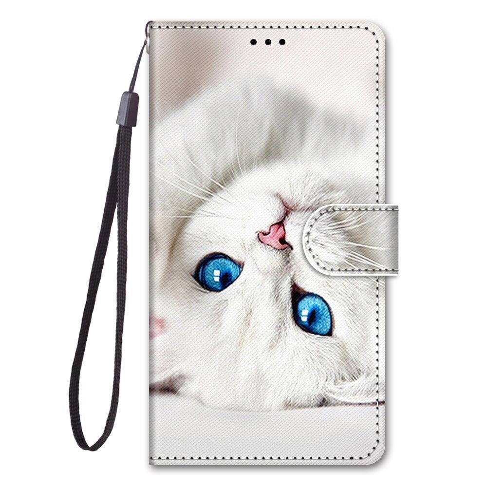 Painted Leather Flip Phone Case For Xiaomi Redmi 8 9 9A 9C 9T Redmi 10 Lion Cat Butterfly Wallet Card Holder Stand Book Cover Colorful PU Leather Wallet Flip Cover Shockproof Card Slots Holder Side Pocket Magnetic Closure Stylish Case