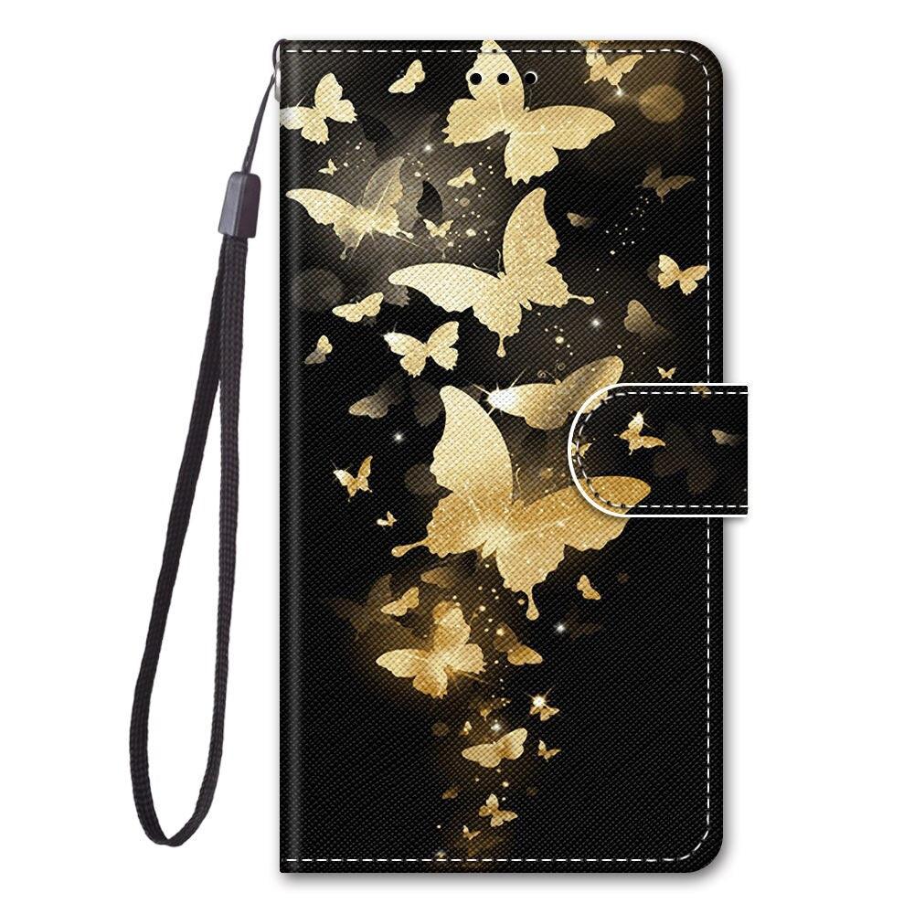 Painted Leather Flip Phone Case For Xiaomi Redmi 8 9 9A 9C 9T Redmi 10 Lion Cat Butterfly Wallet Card Holder Stand Book Cover Colorful PU Leather Wallet Flip Cover Shockproof Card Slots Holder Side Pocket Magnetic Closure Stylish Case