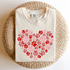 Paw Print Heart Pets Dogs Cats Love For Pet Lovers Gift For Animal Enthusiasts Comfort Colors Tee