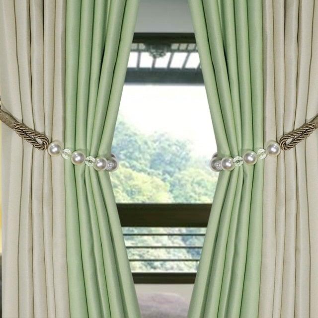 Pearl Curtain Tieback Bling Pearl Bandage Accessories Curtains Holder Buckle Tie Rope Home Decorative Curtain Tieback Decorative Drapery Holdbacks Rope Holder For Home Office 53cm