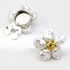 Pearl Flower Button Covers | Decorative Shirt Button Clips(MAC358)