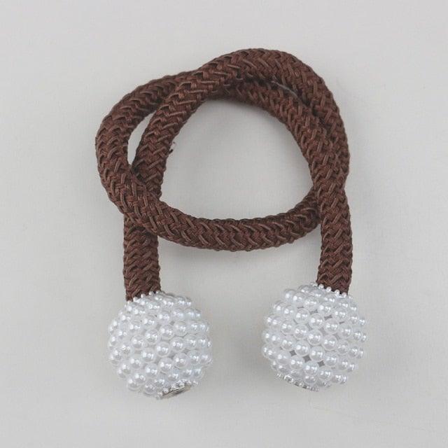 Pearl Magnetic Curtain Clip Curtain Holder Tieback Buckle Clips Hanging Ball Buckle Tie Back Curtain Accessories Home Decor  Decorative Curtain Holdbacks Crystal Tie Backs For Curtains Curtain Holders For Window Draperies