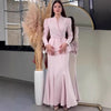 Pearl-Trimmed Blazer & Skirt Set(MS249)