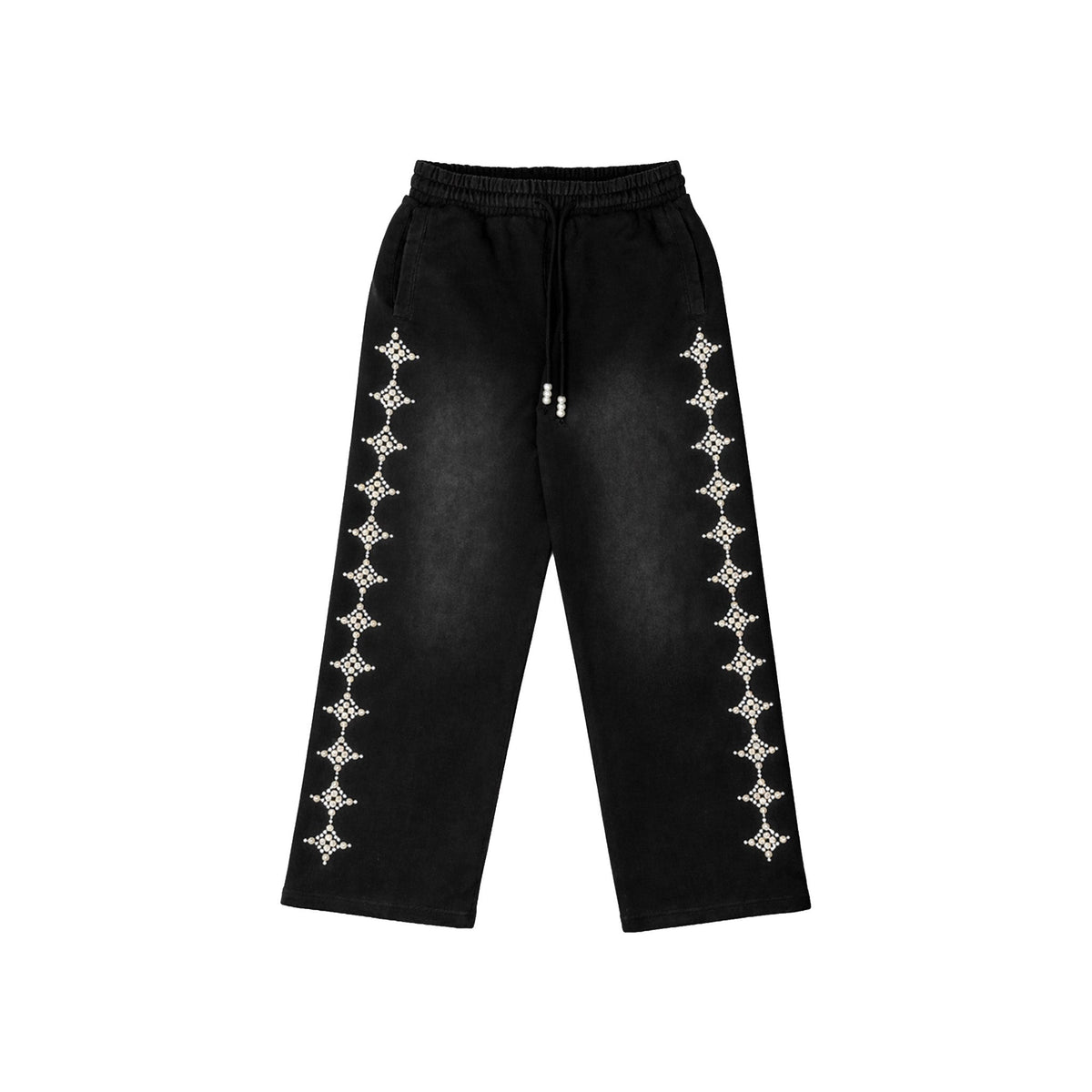 Commons Pearled Star Sweatpants Black