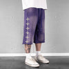 Commons Pearled Star Sweatshort Vintage Navy