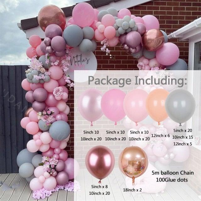 Perfect Set Of Pink Purple Balloon Set Arch Garland Kit For Wedding Birthday Anniversary Balloons For Party Decorations