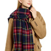 Plaid Fringe Scarf Faux Wool Warm Winter Fashion Accessory (MAC332)
