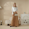 Pleated Overskirt, Wide-Cut Pants & Matching Hijab Set (MS025)