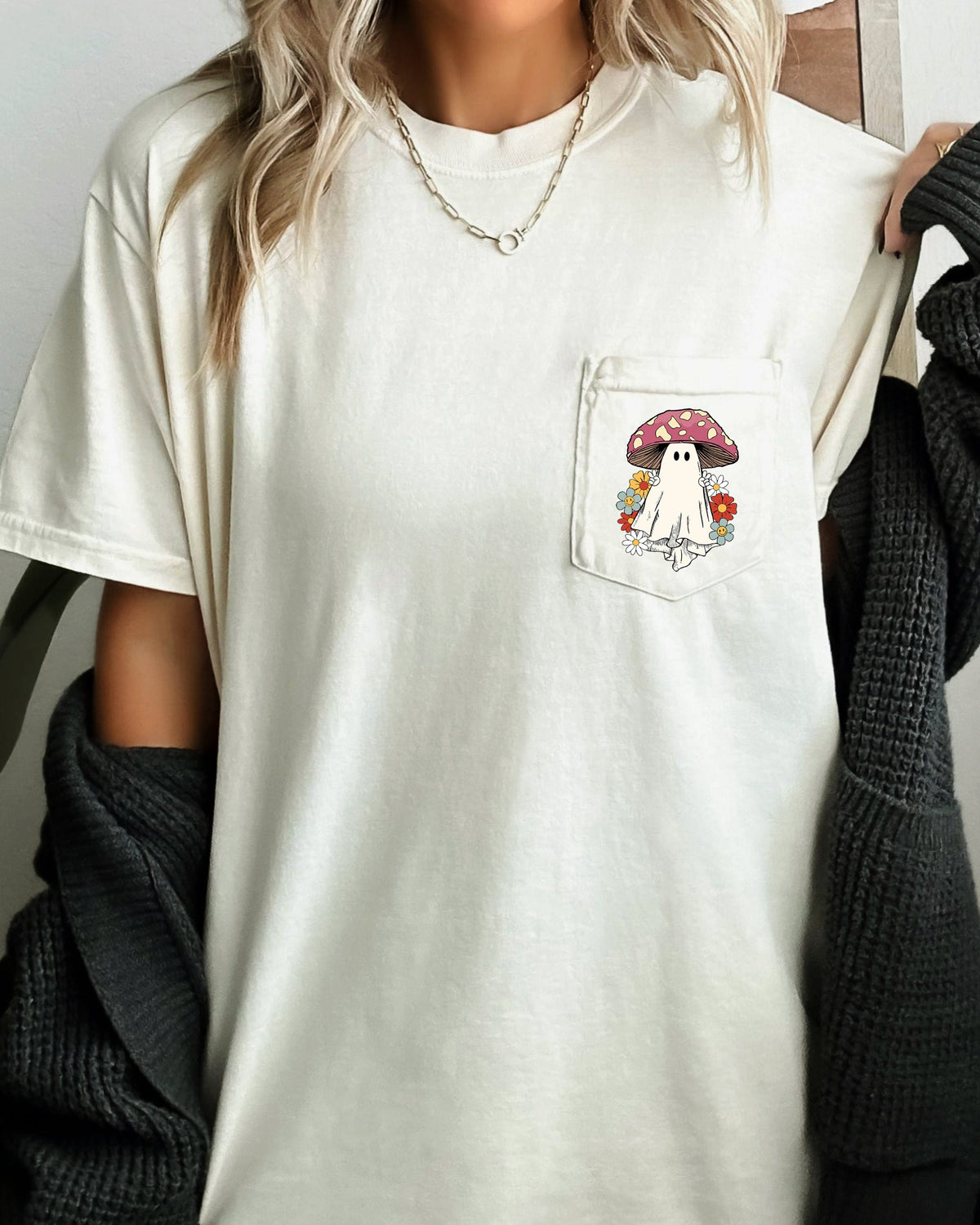 Ghost Mushroom Comfort Colors Tee