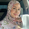 Poly-Cotton Floral Print Hijab Scarf(MH226)