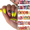 Pop Art Nail Stickers Sexy Girl Designs Comics Water Transfer Decals Manicure Lips Nail Art Decorations Slider Nail Art Stickers Decals Nail Art Supplies Valentines Day 3D Self-Adhesive Nail Decorations Accessories Women Girls Manicure Decorations