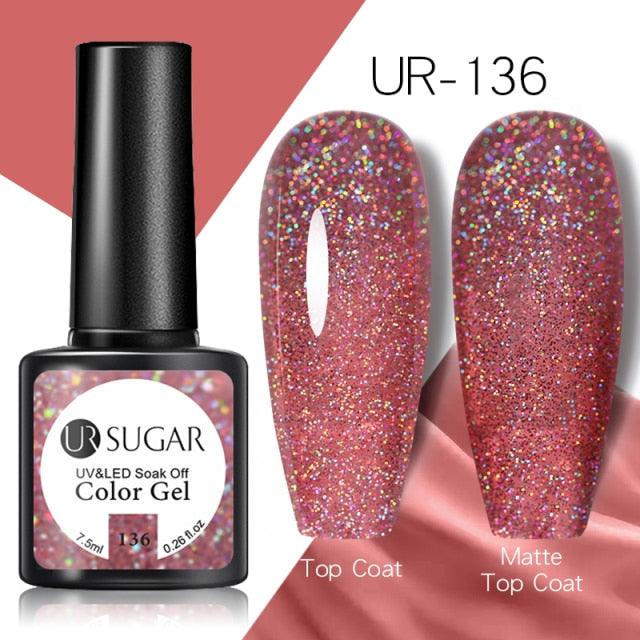 Popular 2022 Modern New Elegant Silver Purple Nail Gel Polish 7.5ml UV Manicuring Elegant Glossy Colororful Stylish Nail Design For Women