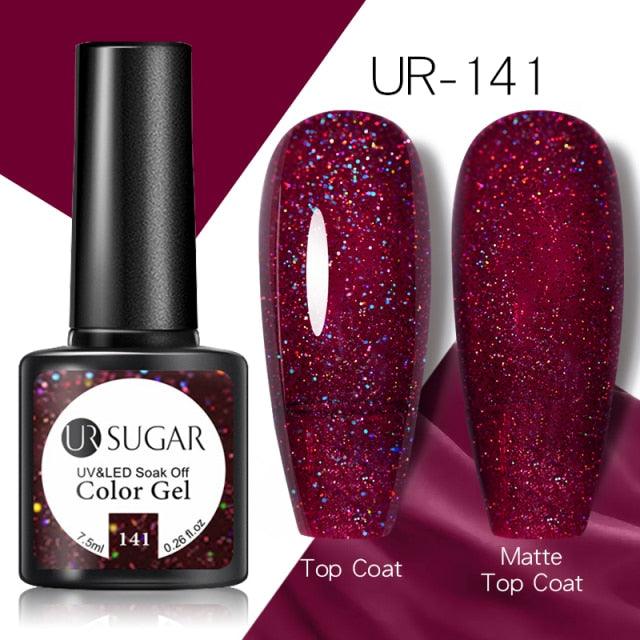 Popular 2022 Modern New Elegant Silver Purple Nail Gel Polish 7.5ml UV Manicuring Elegant Glossy Colororful Stylish Nail Design For Women
