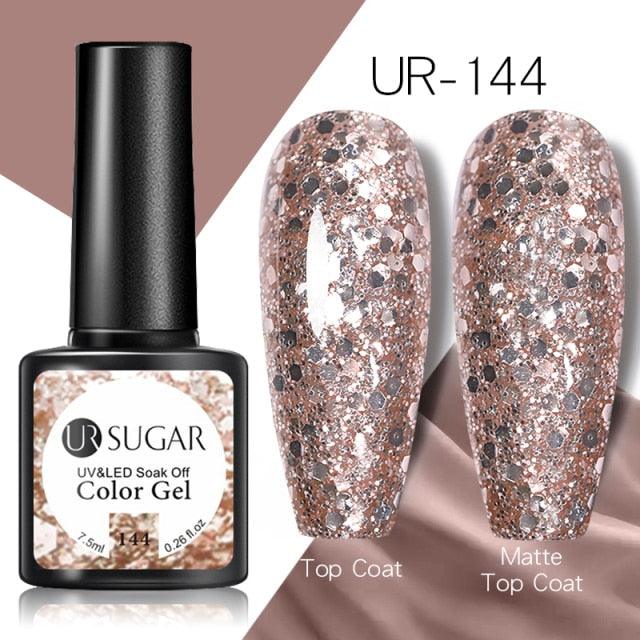 Popular 2022 Modern New Elegant Silver Purple Nail Gel Polish 7.5ml UV Manicuring Elegant Glossy Colororful Stylish Nail Design For Women