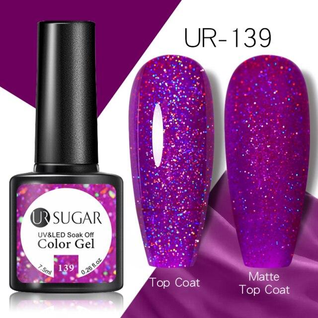 Popular 2022 Modern New Elegant Silver Purple Nail Gel Polish 7.5ml UV Manicuring Elegant Glossy Colororful Stylish Nail Design For Women