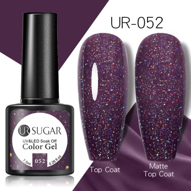 Popular 2022 Modern New Elegant Silver Purple Nail Gel Polish 7.5ml UV Manicuring Elegant Glossy Colororful Stylish Nail Design For Women
