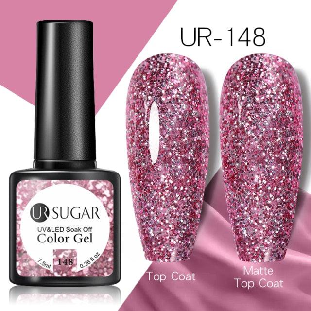 Popular 2022 Modern New Elegant Silver Purple Nail Gel Polish 7.5ml UV Manicuring Elegant Glossy Colororful Stylish Nail Design For Women