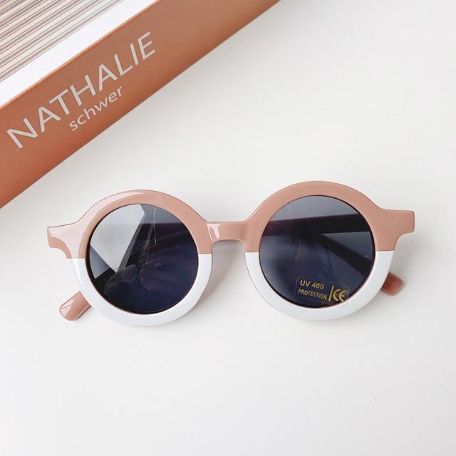 Popular Sunglasses For Children Boy/Girl New Elegant Leopard Double Color Cartoon Bear Shapes New Round Shape Sunglasses For Kids As Well As For Women And Men