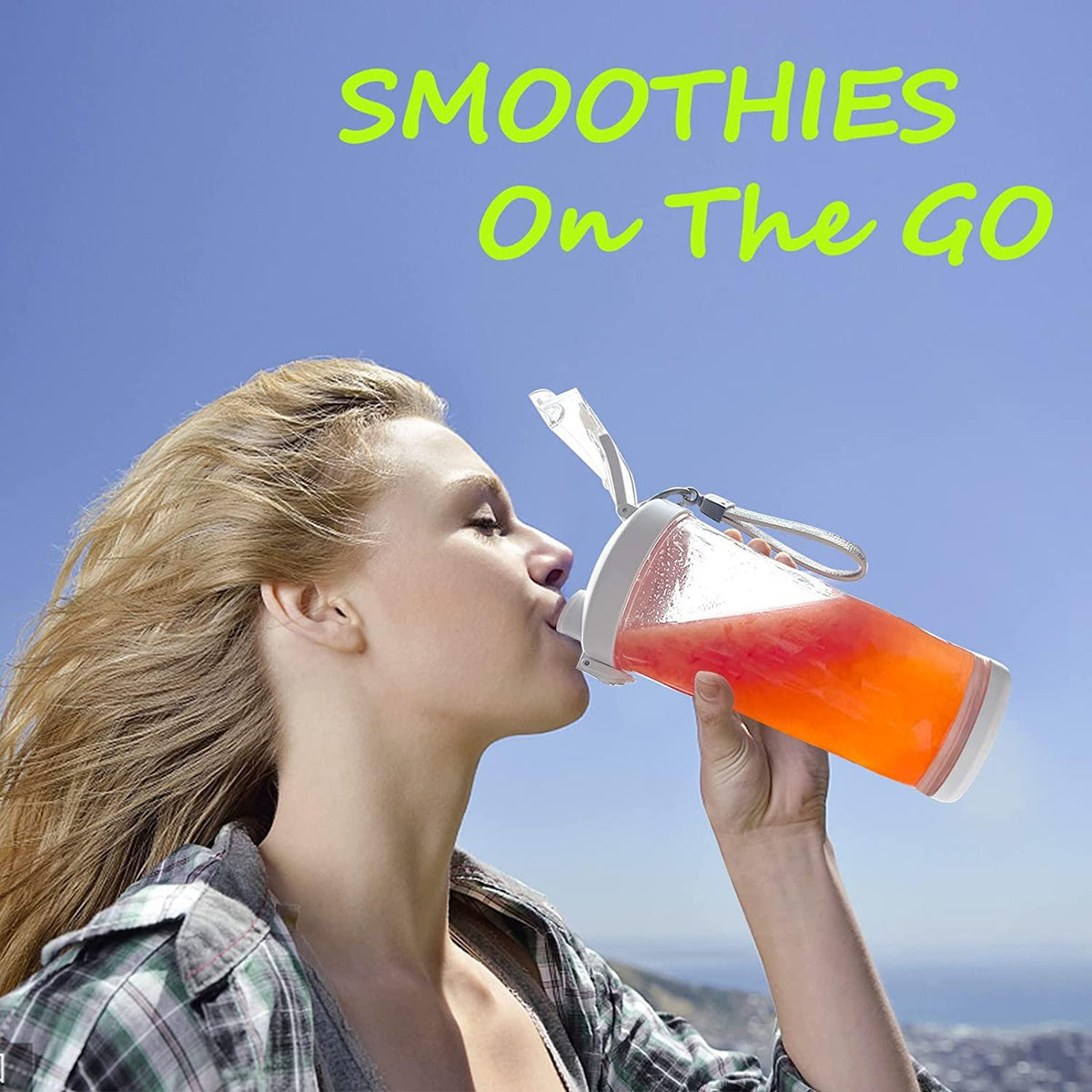 Portable Blender 600ml Electric Juicer Fruit Mixers 4000mah Usb Rechargeable Smoothie Mini Blender Personal Juicer Colorful Cup  Personal Size Blender Mini Fruit Mixer Milkshake Smoothie Maker With Usb Rechargeable Juicer