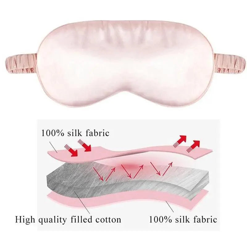 Portable Sleeping Eye Mask Cover Eye Patch Smooth Blindfold Rest Relax Eye Cover Soft And Comfortable Night Blindfold For Women