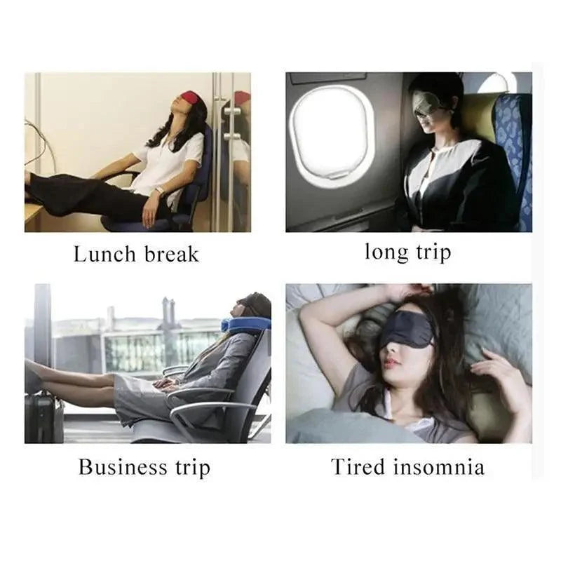 Portable Sleeping Eye Mask Cover Eye Patch Smooth Blindfold Rest Relax Eye Cover Soft And Comfortable Night Blindfold For Women