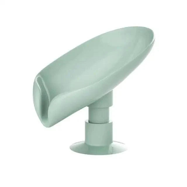 Portable Soap Dish Leaf Shape Soap Holder Leaf Shaped Soap Box Soap Dish For Bathroom Suction Cup Bathroom Storage For Soap Soap Dishes Sponge Container with Suction Cup Leaf Shape Self Draining for Bathroom Kitchen Sink