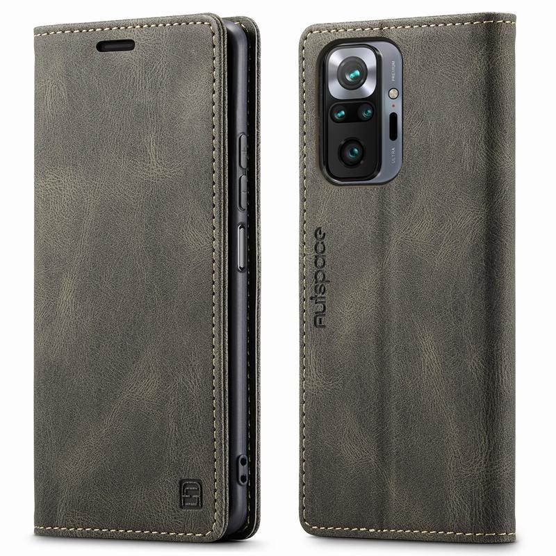 Premium Leather PU Flip Case Magnetic Flip Case Card Slot Silicone Bumper Protective Case For Xiaomi Redmi Note 10 Case Flip Matte Leather Cover For Redmi Note 10 s Por Max 10s Case Luxury Wallet Strong Magnetic Cover