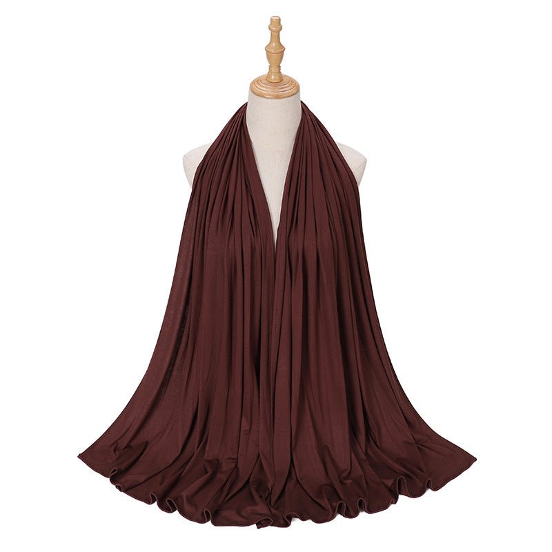 Premium Boho Style Large Mercerized Cotton Hijab (MH114）