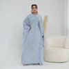 Print Batwing Sleeve Maxi Dress(MA446)